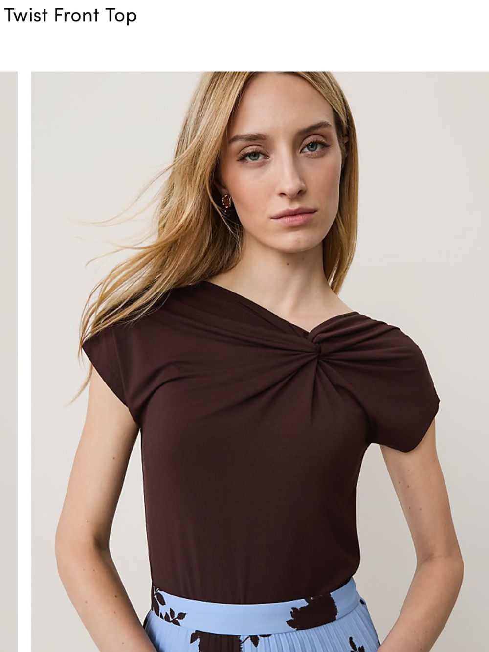 Twist Front Top - Brown Ann Taylor